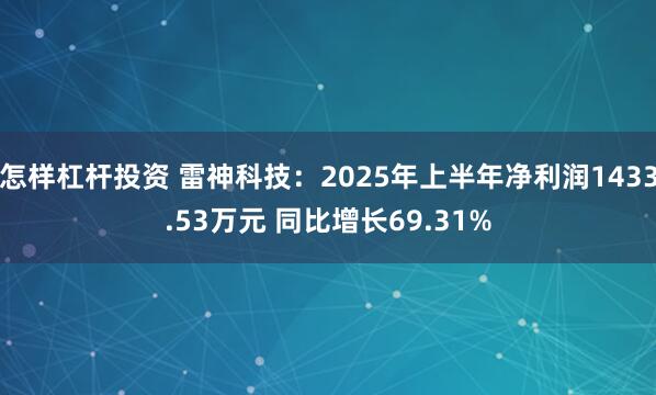 怎样杠杆投资 雷神科技：2025年上半年净利润1433.53万元 同比增长69.31%
