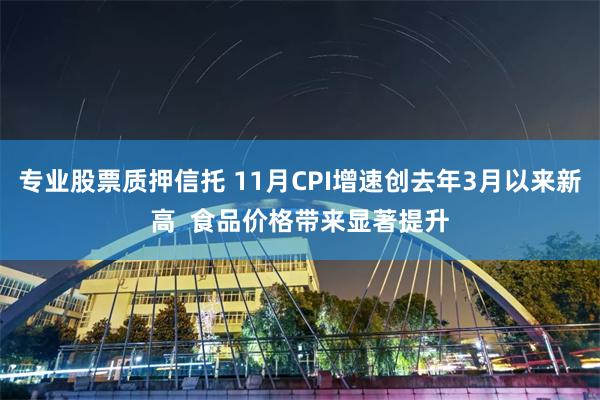 专业股票质押信托 11月CPI增速创去年3月以来新高  食品价格带来显著提升